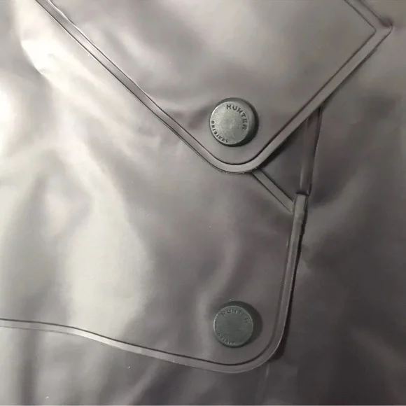 Hunter Original Hero Vinyl Waterproof Cropped Smock Navy Women’s SZ L NWT $180 - Picture 9 of 13